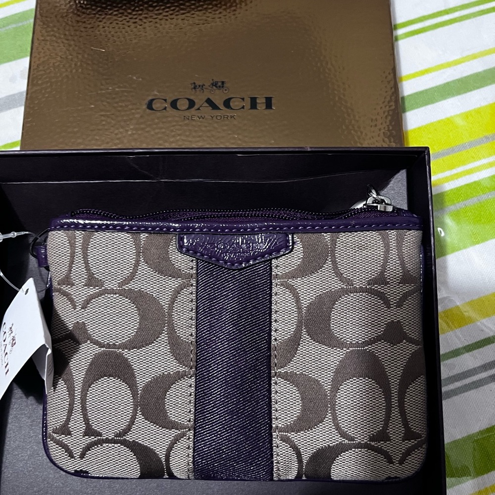 Coach wristlet New Purple